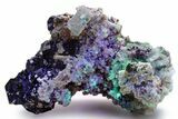 Fluorescent Hyalite Opal w/ Aquamarine, Schorl, and Feldspar #354940-1